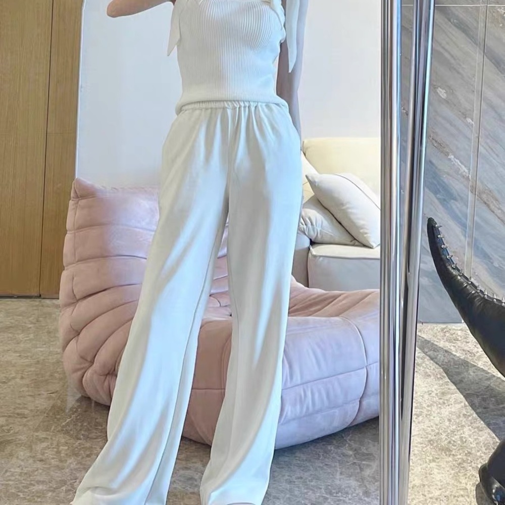 Wide leg casual pants